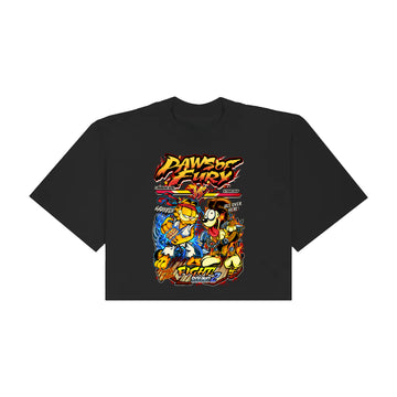 PAWS OF FURY - GARFIELD VS ODIE - "PREMIUM" CROP TEE