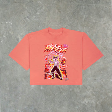 PAWS OF FURY - PINK PANTHER - "PREMIUM" CROP TEE