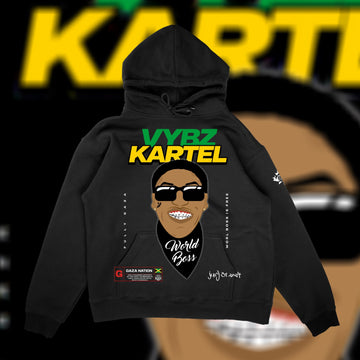 VYBZ KARTEL "KISS MI BABY" PREMIUM" HOODIE IN BLACK image 0