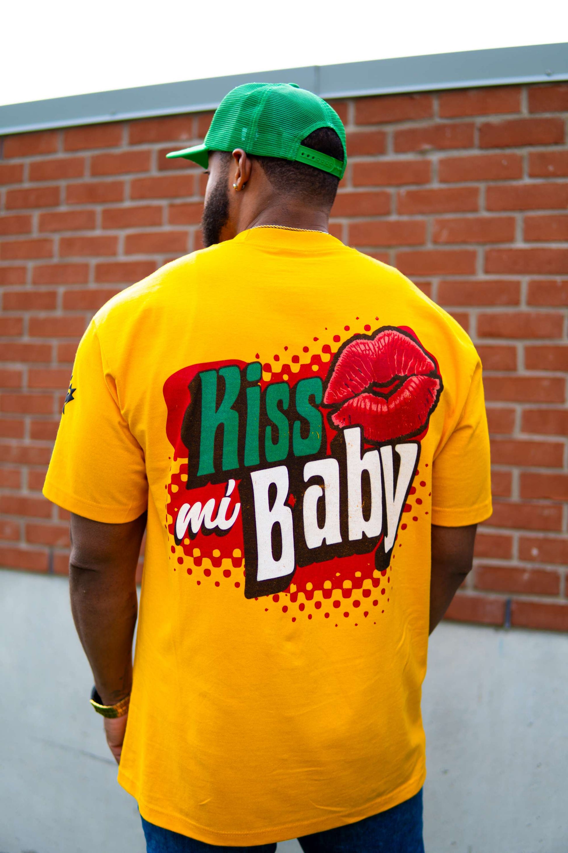 VYBZ KARTEL "KISS MI BABY" PREMIUM" UNISEX TEE IN YELLOW image 1