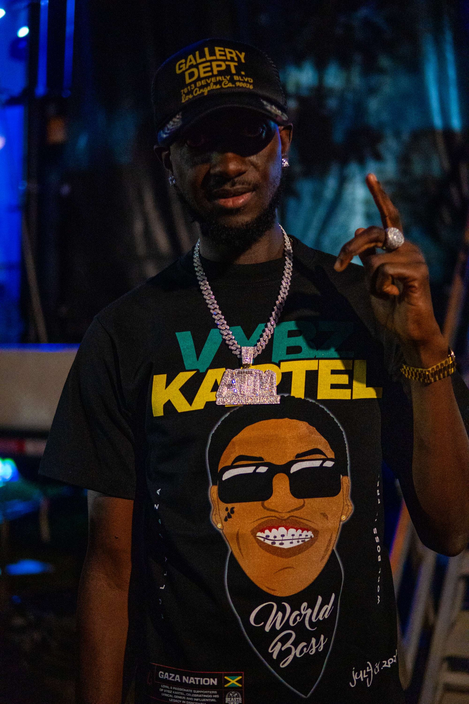VYBZ KARTEL "KISS MI BABY" PREMIUM" UNISEX TEE IN BLACK image 1