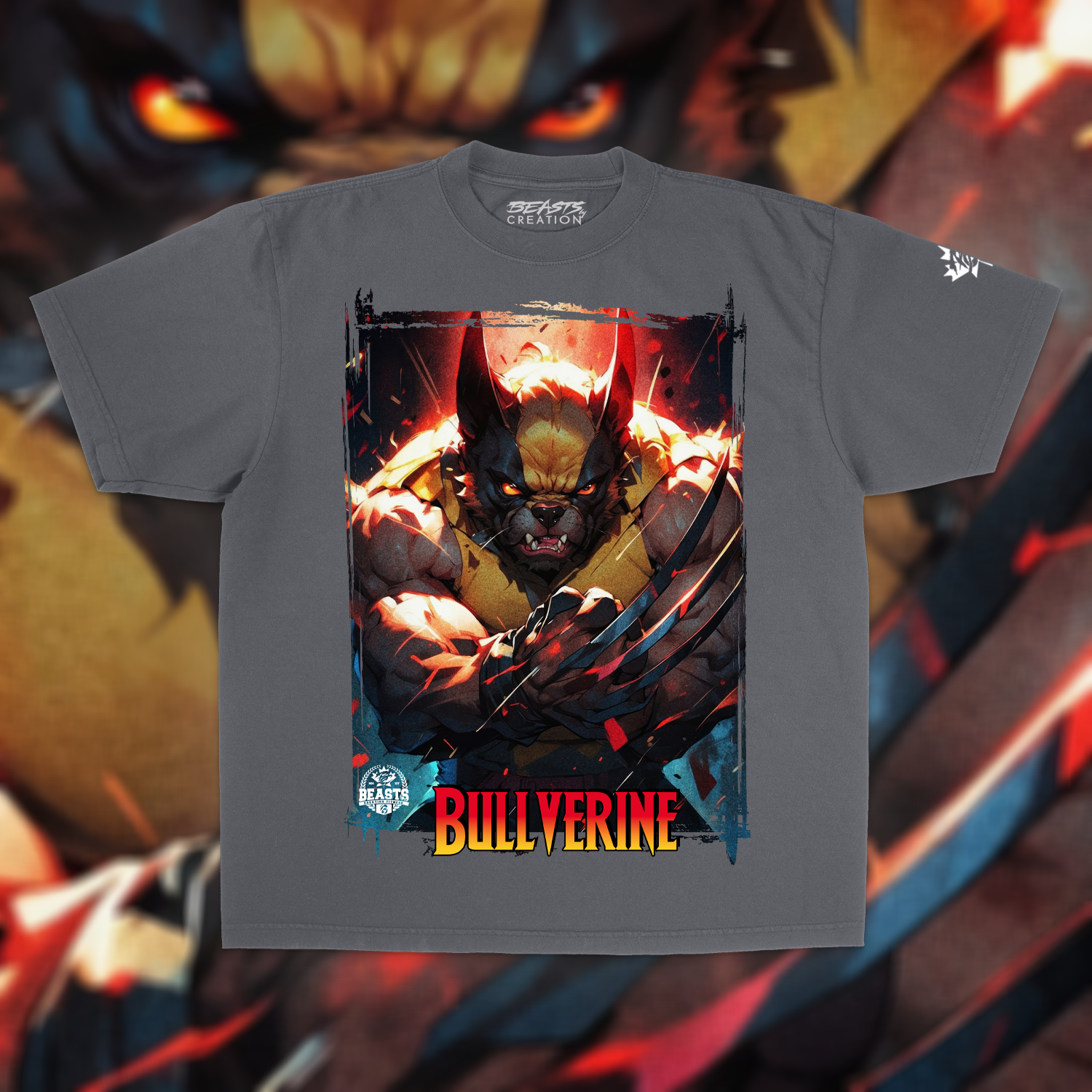 BULLVERINE "PREMIUM" TEE IN SHADOW GREY image 0