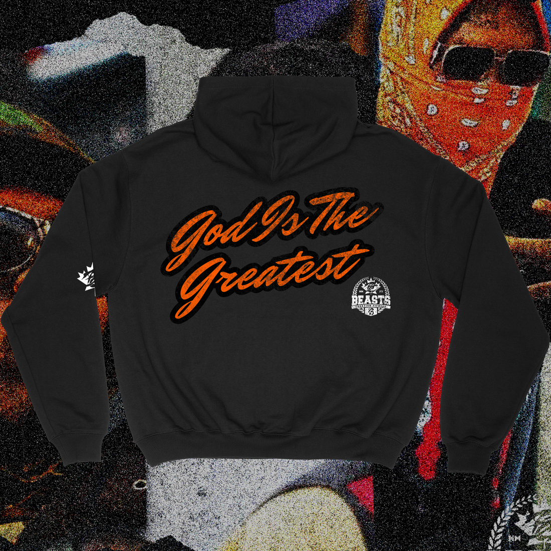 VYBZ KARTEL "AM OUT" PREMIUM" HOODIE IN BLACK image 0