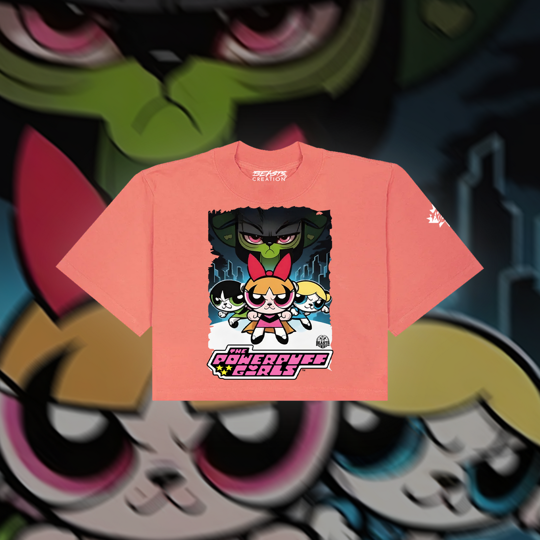 POWERPUFF GIRLS "PREMIUM" CROPTOP IN PEACH image 0