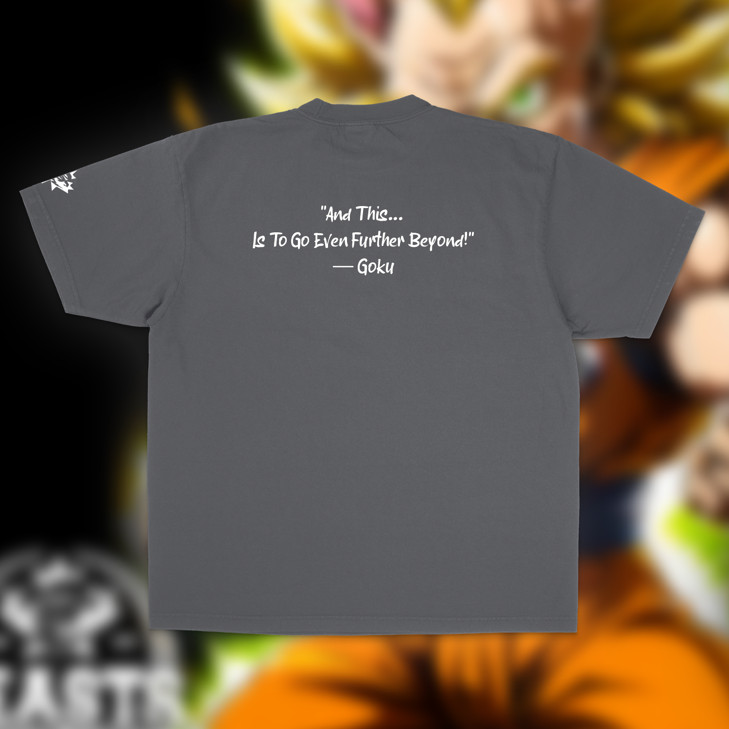 GOKU DRAGONBULL Z "PREMIUM" OVERSIZED UNISEX TEE IN SHADOW GREY image 1