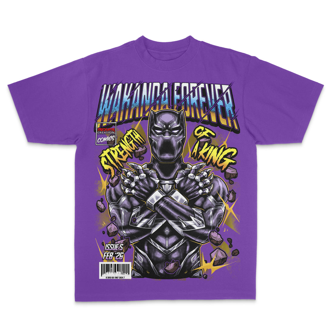 "WAKANDA FOREVER" - BLACK PANTHER - "UNISEX TEE"