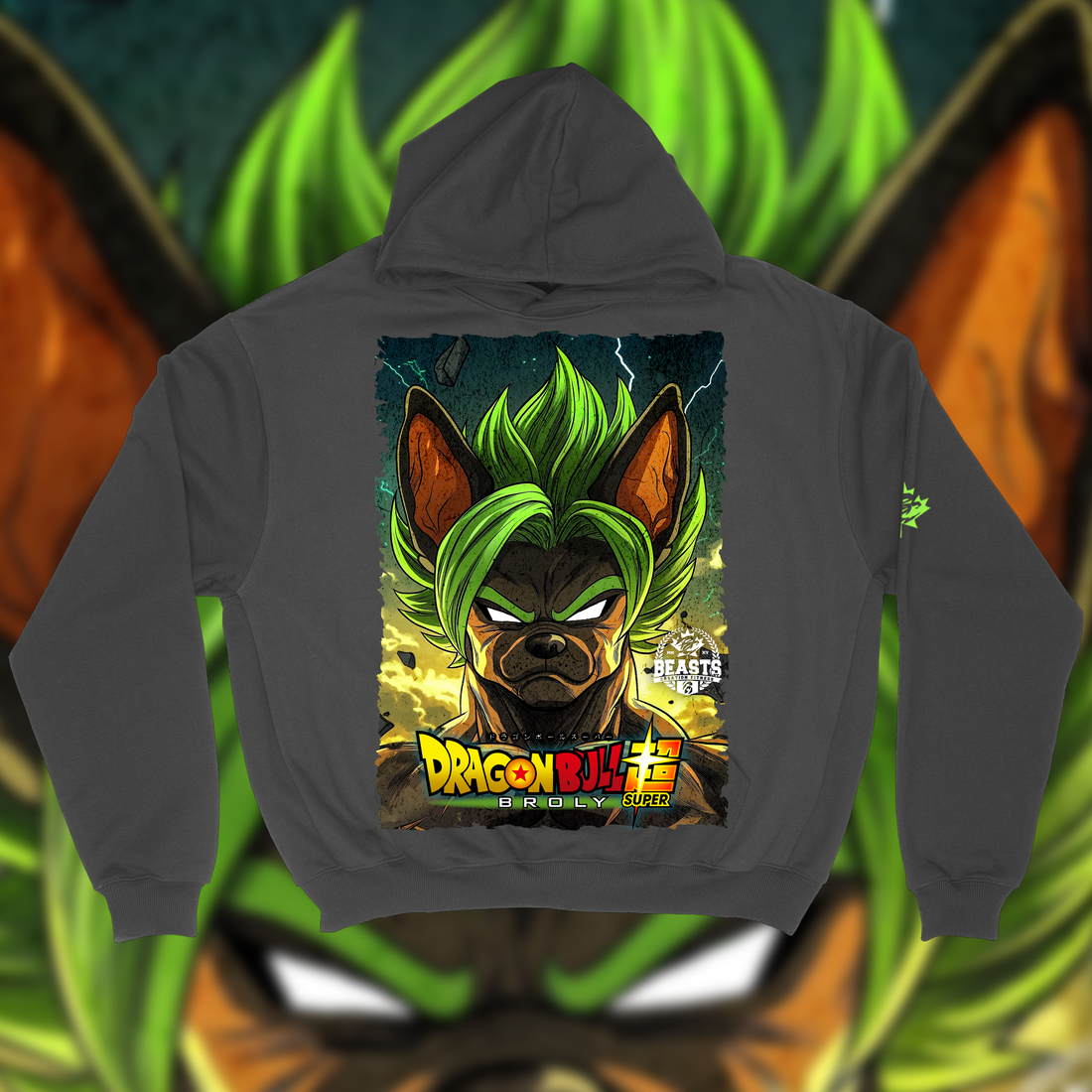 BROLY "DRAGONBULLZ" PREMIUM HOODIE IN BLACK image 0
