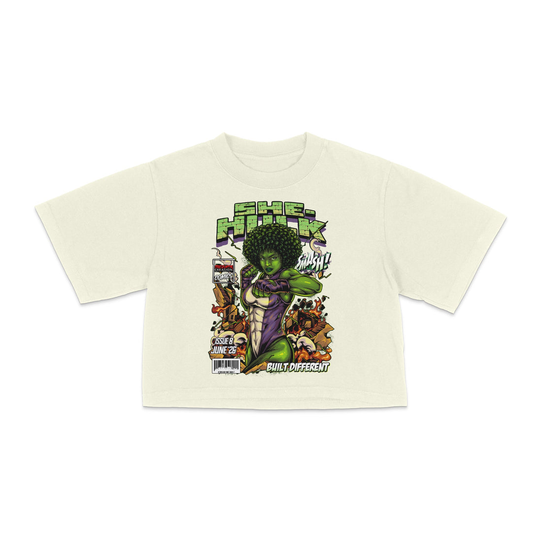 "BUILT DIFFERENT" (BC COMICS: ISSUE 8) - CROP TEE