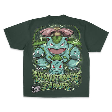 "EVOLUTION IS EARNED" - BULBASUAR - "UNISEX TEE"