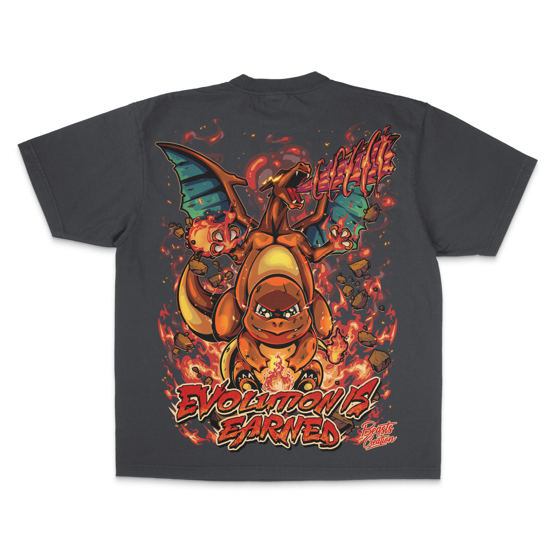 "EVOLUTION IS EARNED" - CHARMANDER - "UNISEX TEE"