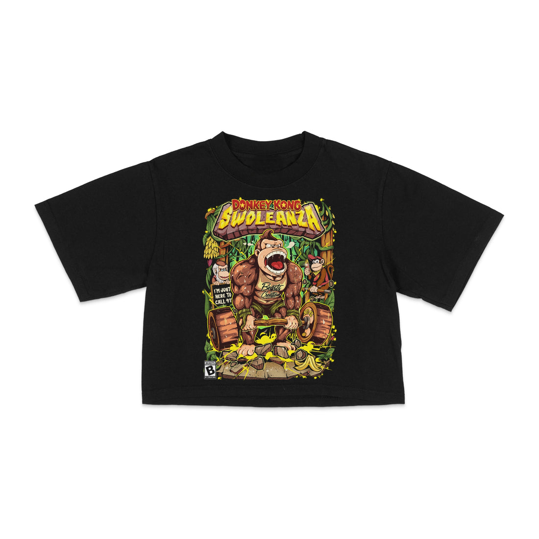 DONKEY  KONG - "SWOLEANZA - "CROP TEE"
