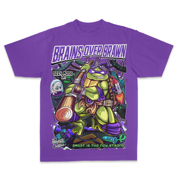 "BRAINS OVER BRAWN" - DONATELLO - "UNISEX TEE"