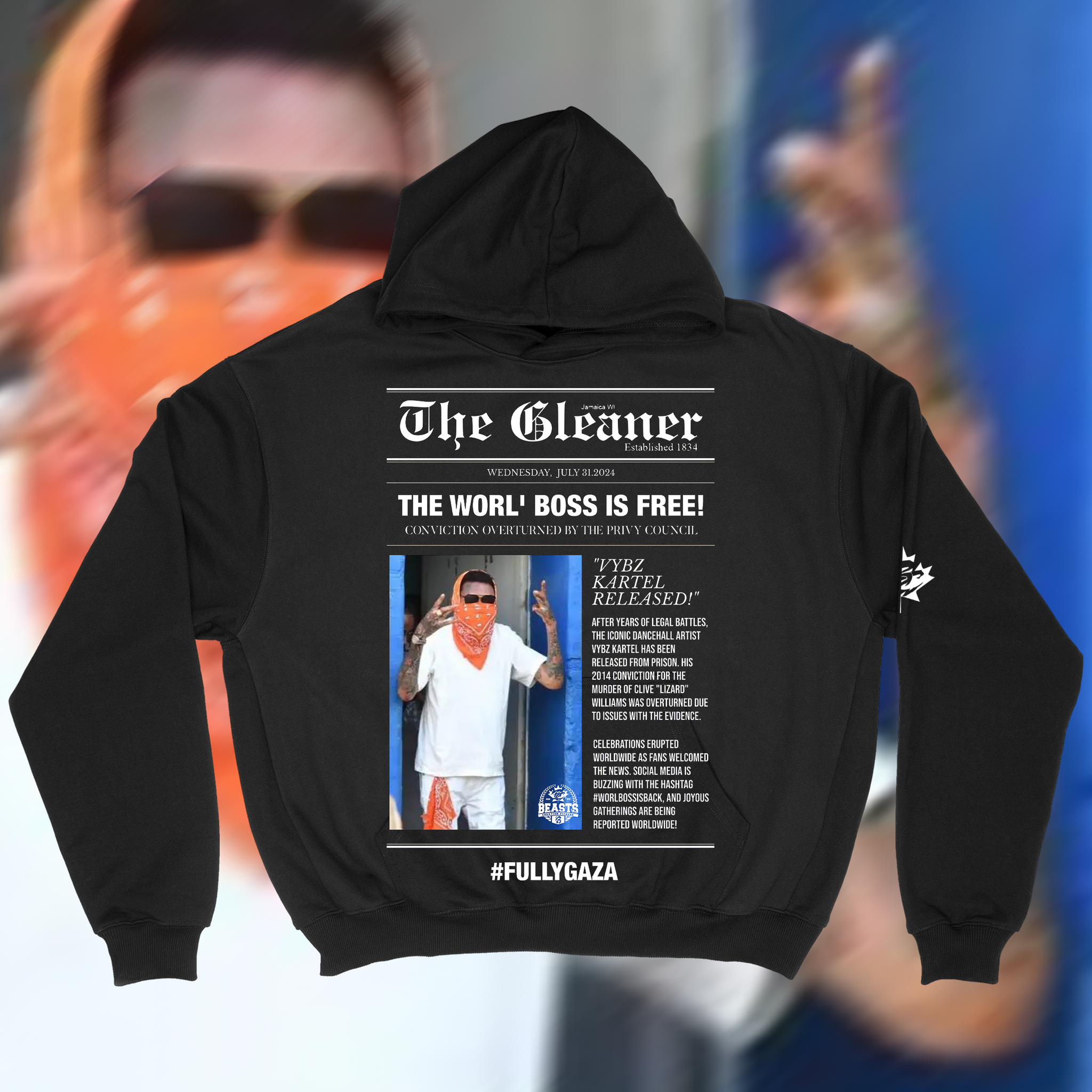 VYBZ KARTEL "GLEANER" PREMIUM" HOODIE
