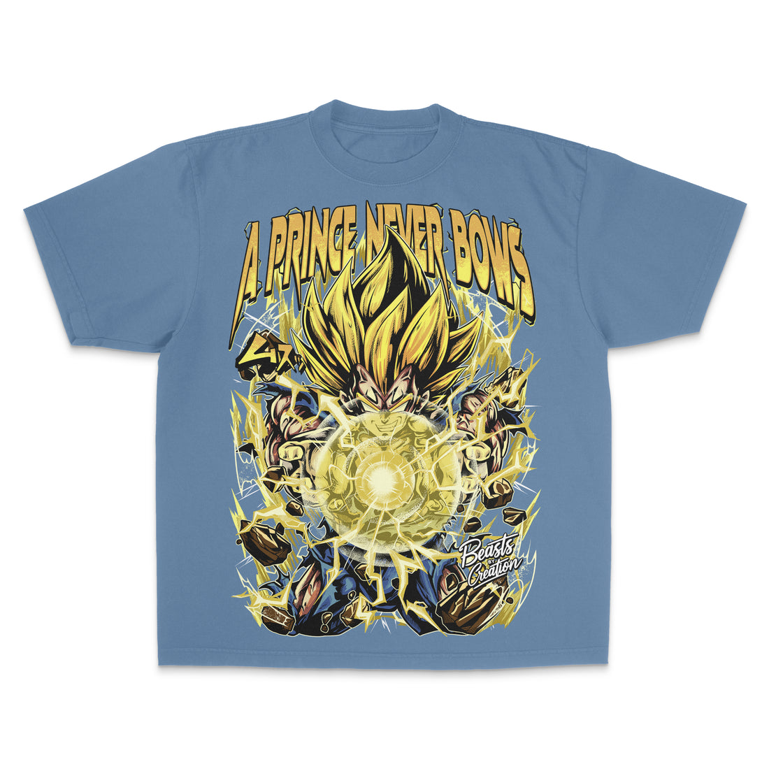 "A PRINCE NEVER BOWS" - MAJIN VEGETA - "UNISEX TEE"