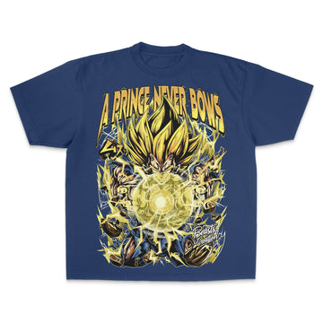 "A PRINCE NEVER BOWS" - MAJIN VEGETA - "UNISEX TEE"