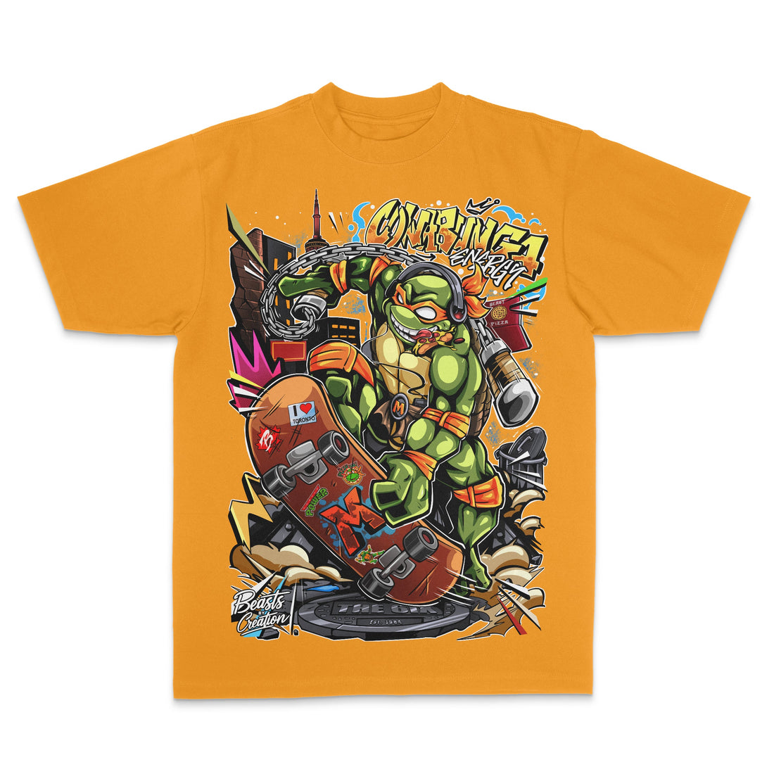 "COWABUNGA ENERGY" - MICHAELANGELO - "UNISEX TEE"