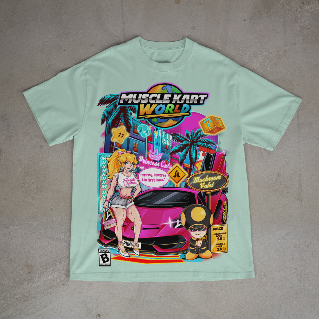 MUSCLE KART - PRINCESS PEACH - "UNISEX TEE"