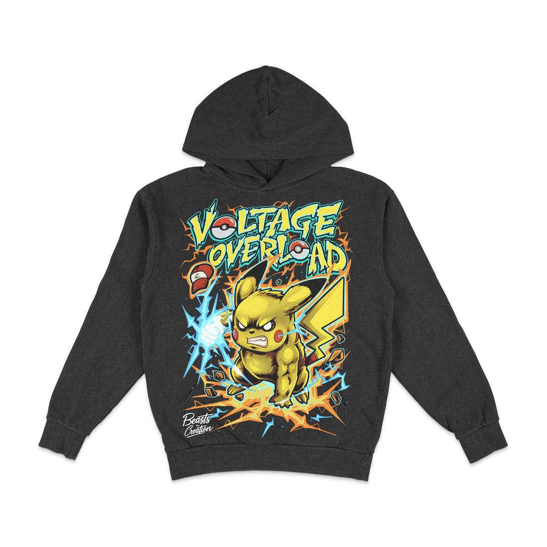 "VOLTAGE OVERLOAD" - PIKACHU - "HOODIE"