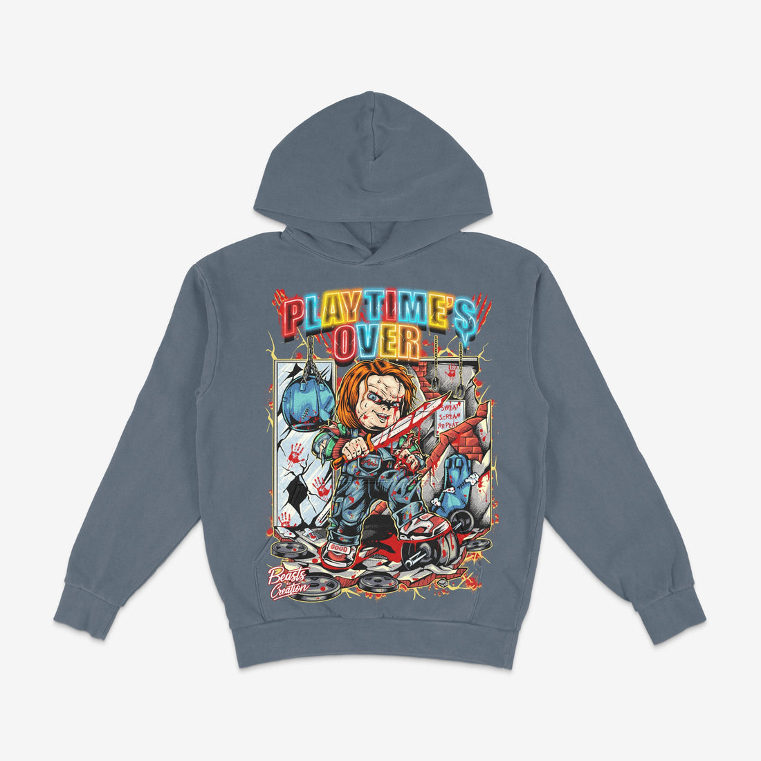 "PLAYTIME'S OVER" - HOODIE