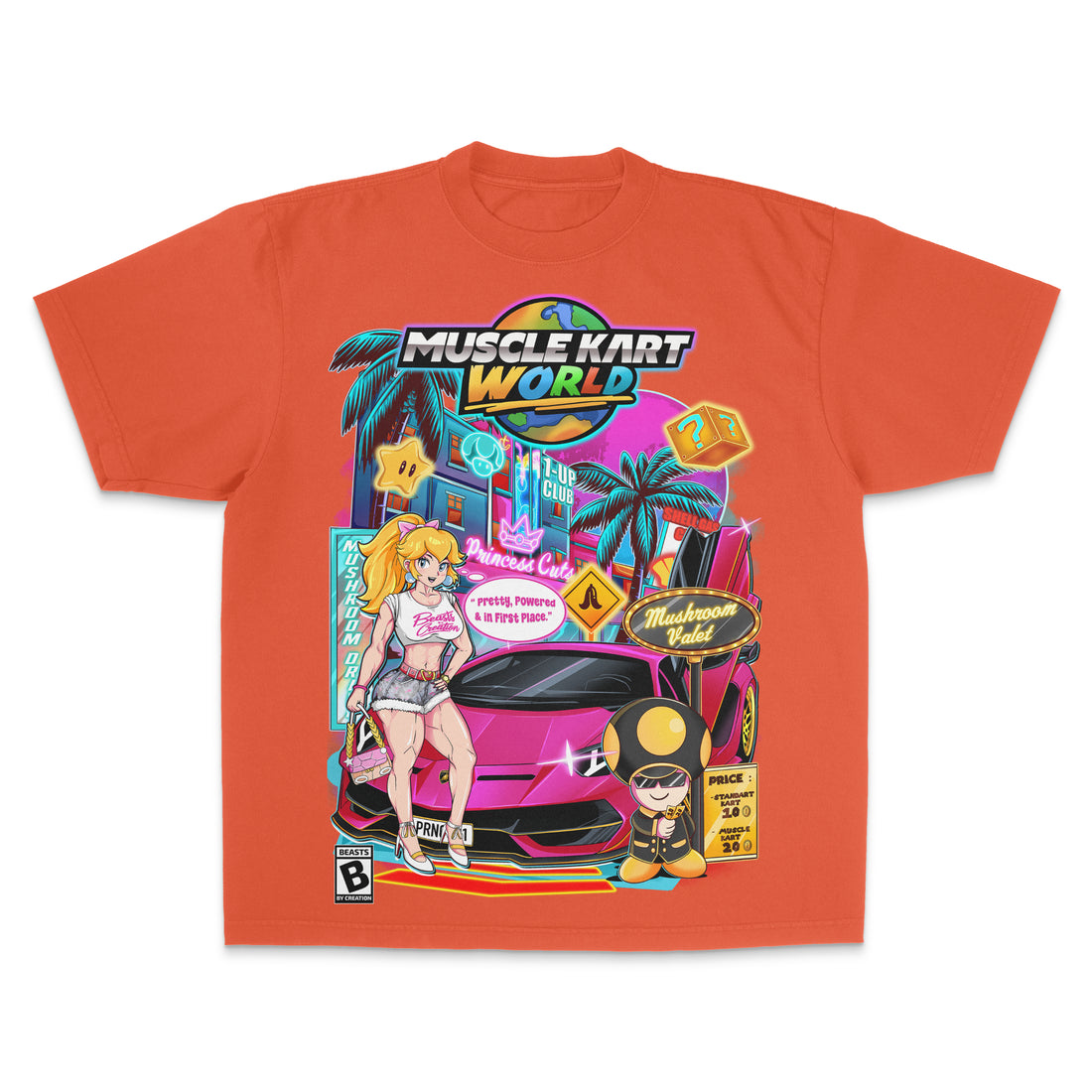 MUSCLE KART - PRINCESS PEACH - "UNISEX TEE"