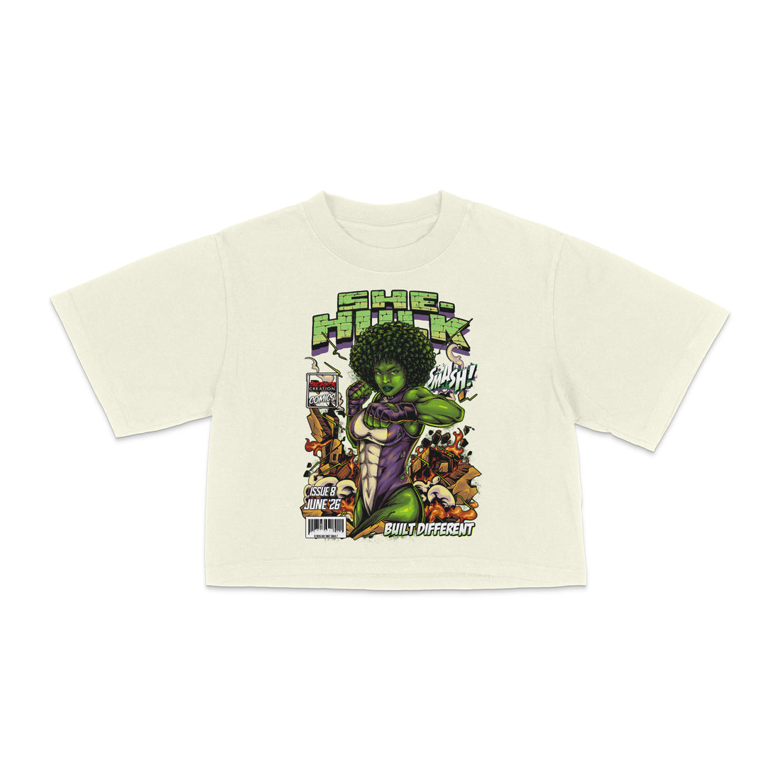"BUILT DIFFERENT" - SHE HULK -  "CROP TEE"
