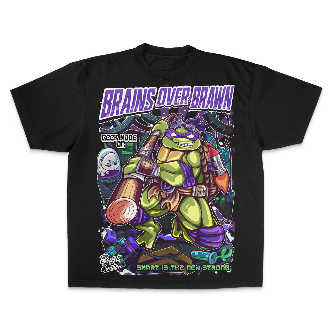"BRAINS OVER BRAWN" - DONATELLO - "UNISEX TEE"