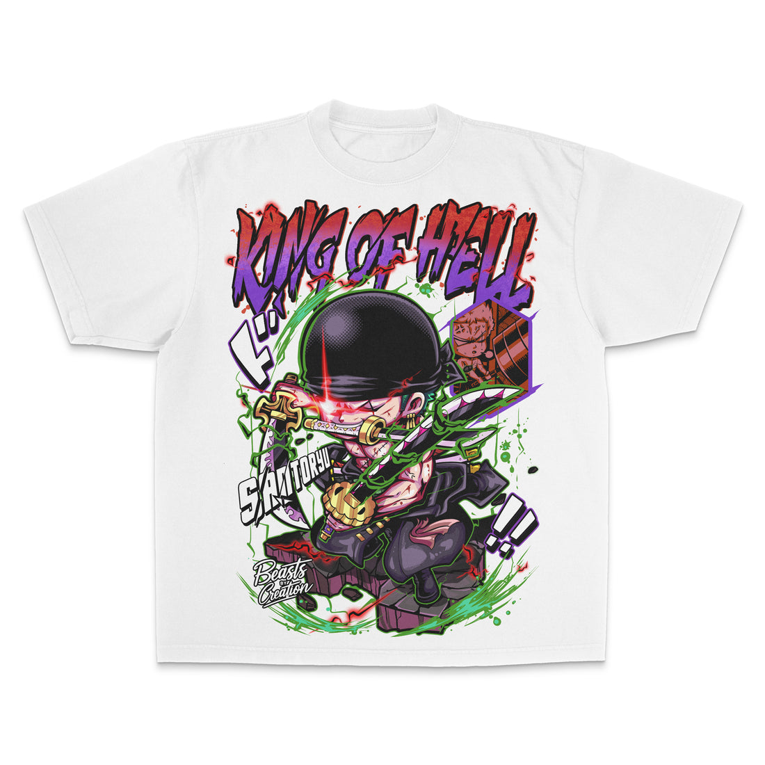 "KING OF HELL" - ZORO - "UNISEX TEE"