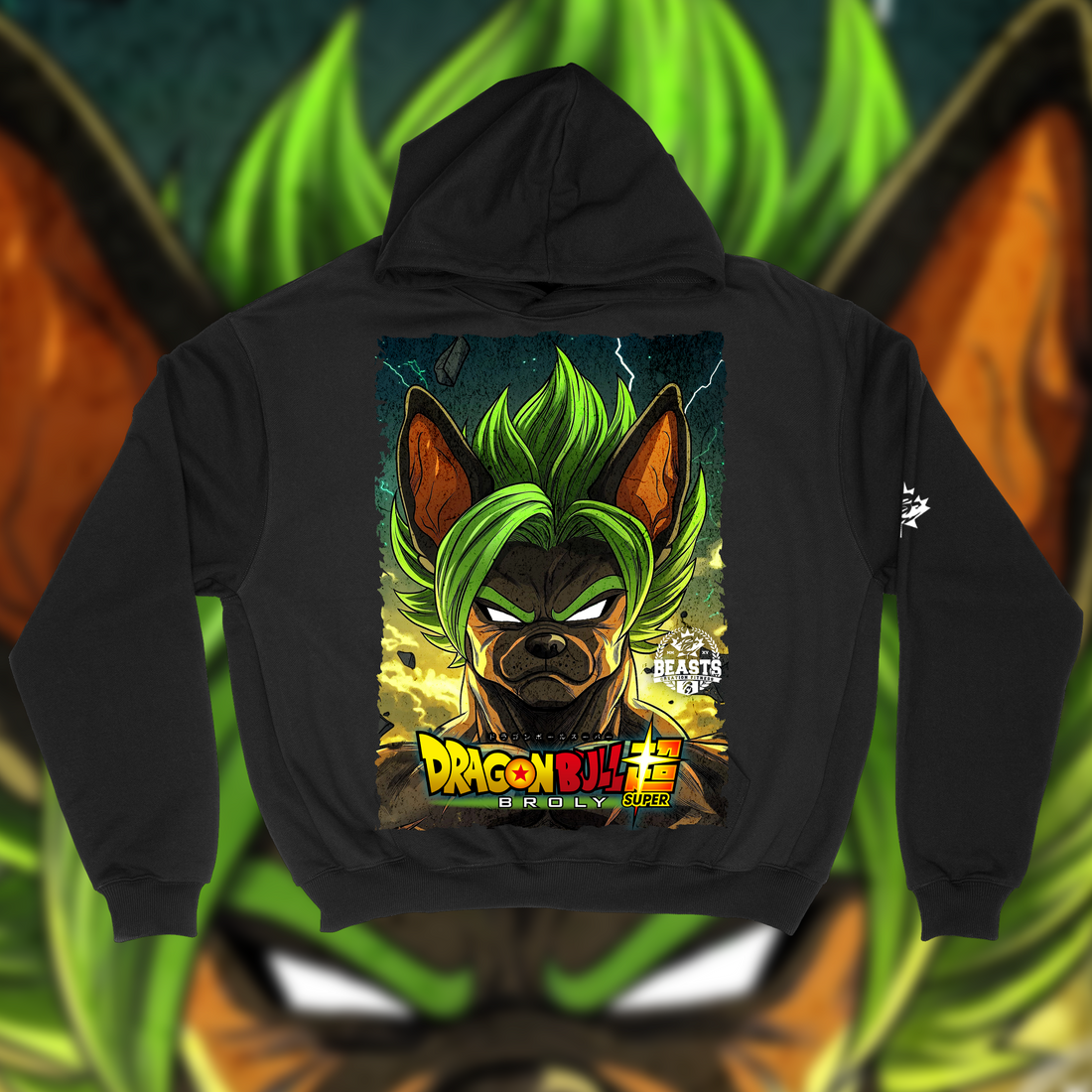 BROLY "DRAGONBULLZ" PREMIUM HOODIE IN BLACK image 0