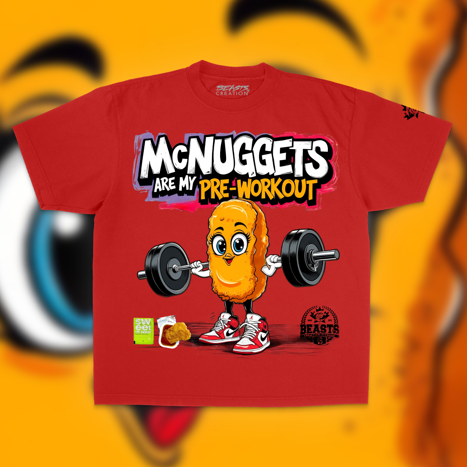 MS. MCNUGGET "PREMIUM" TEE IN POPPY RED image 0