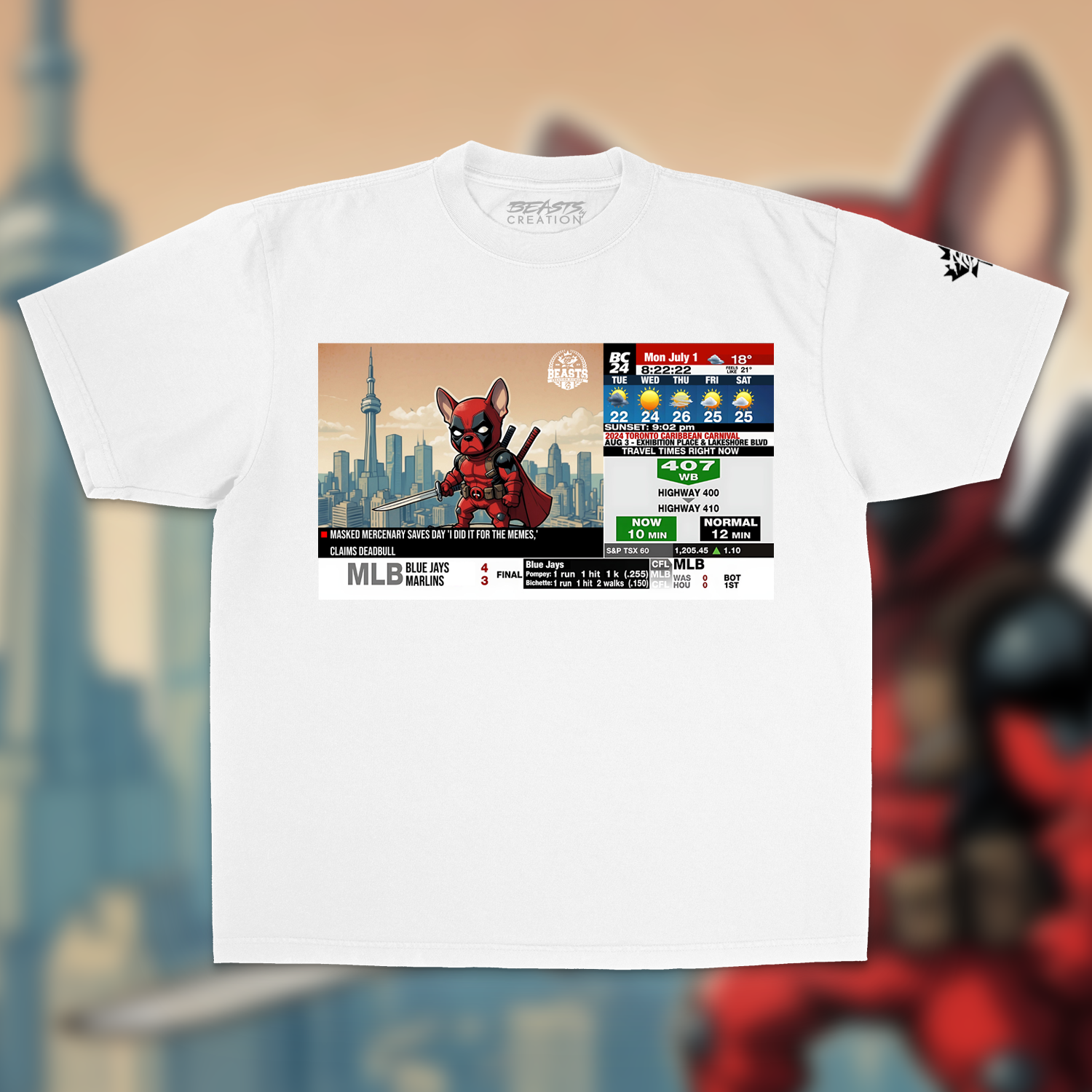 DEADBULL BC24 "PREMIUM" TEE IN WHITE  image 0