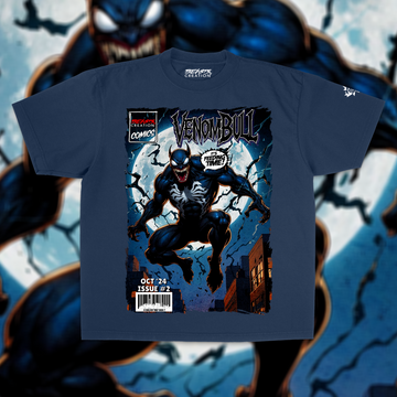 VENOMBULL "COMIC BOOK" PREMIUM TEE IN NAVY BLUE image 0