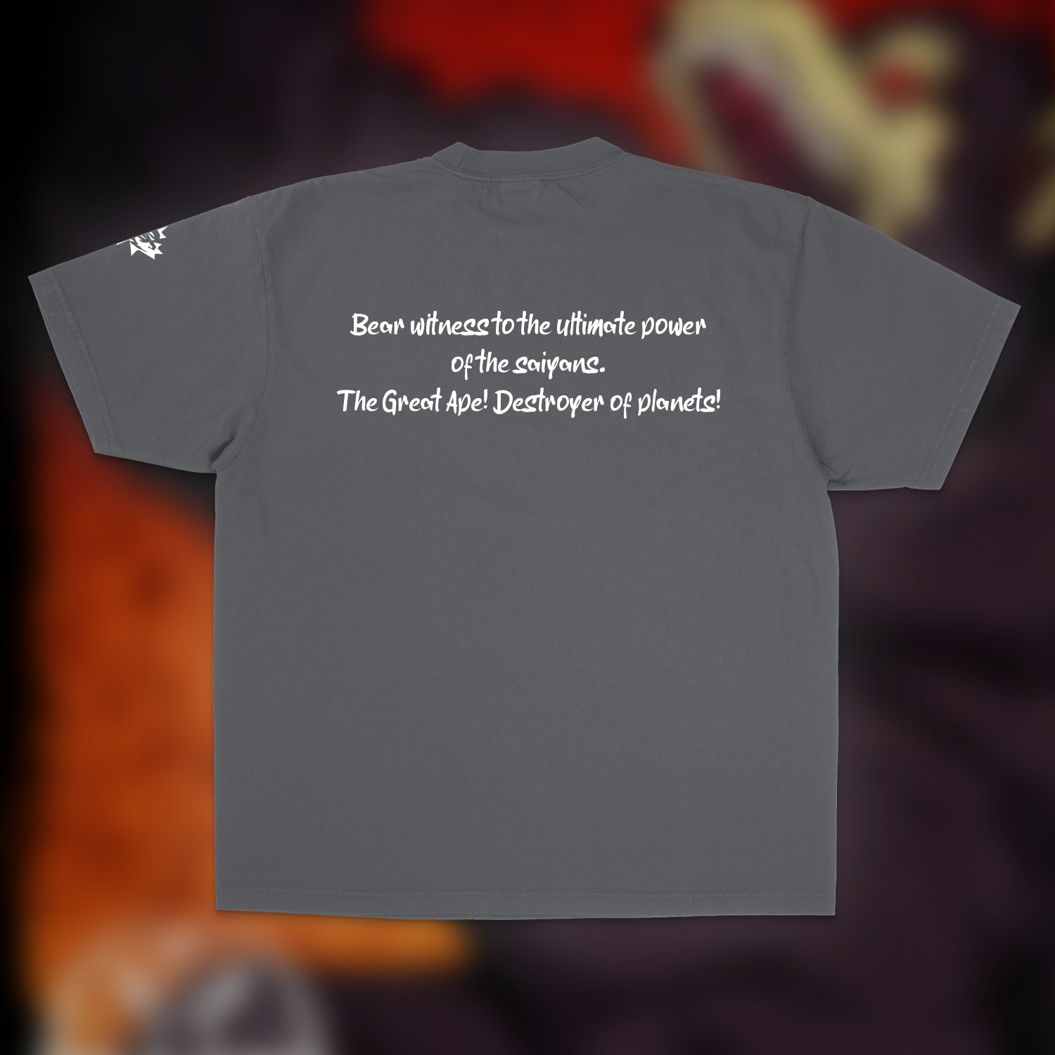 GREAT APE DRAGONBULL Z "PREMIUM" OVERSIZED UNISEX TEE IN SHADOW GREY image 1