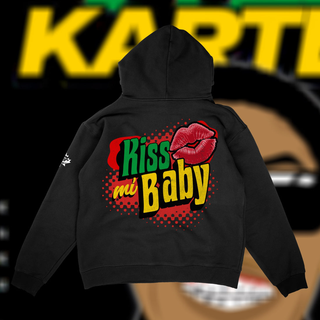VYBZ KARTEL "KISS MI BABY" PREMIUM" HOODIE IN BLACK image 0