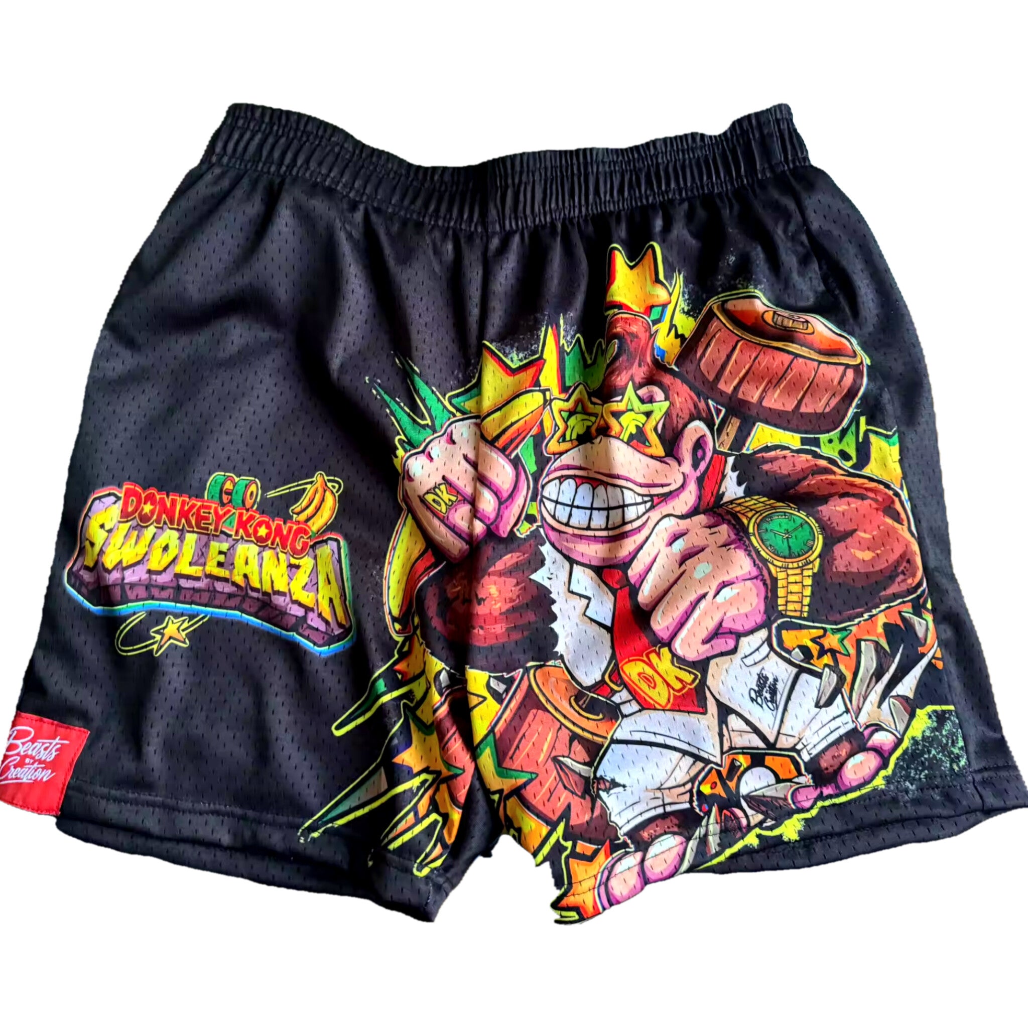 DONKEY KONG "SWOLEANZA" MESH SHORTS