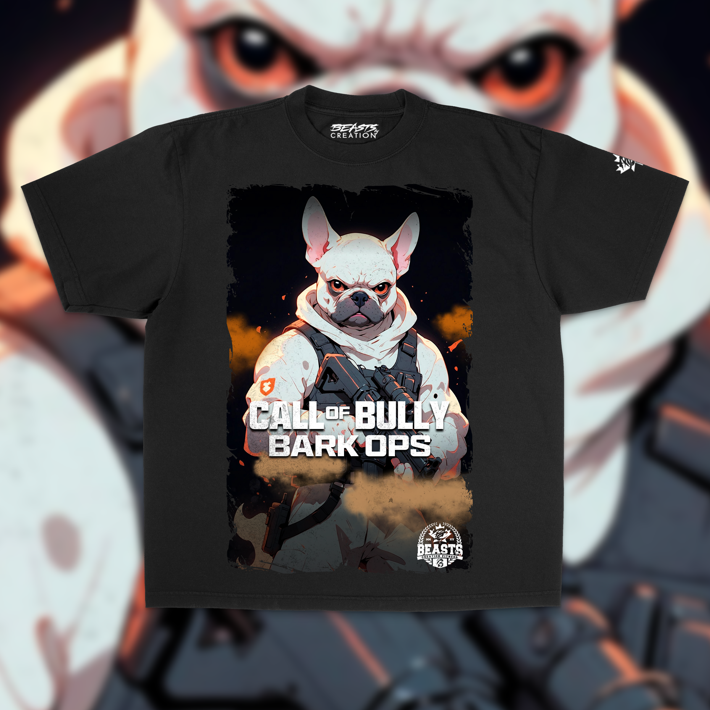 CALL OF BULLY "BARK OPS" PREMIUM TEE IN BLACK image 0