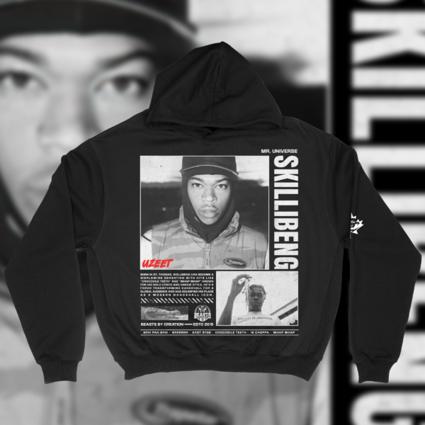 SKILLIBENG "BADEVRYDAY" PREMIUM" HOODIE IN BLACK image 0