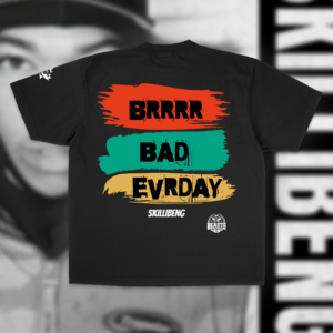 SKILLIBENG "BADEVRYDAY" PREMIUM" UNISEX TEE IN BLACK image 1