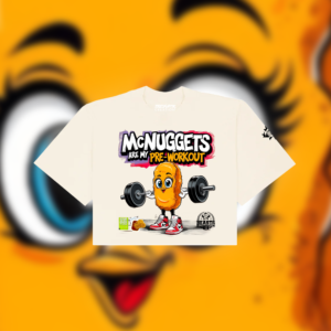 MS. MCNUGGET "PREMIUM" CROP TEE IN CREAM image 0