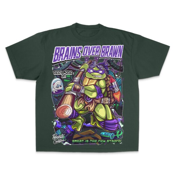 "BRAINS OVER BRAWN" - DONATELLO - "UNISEX TEE"
