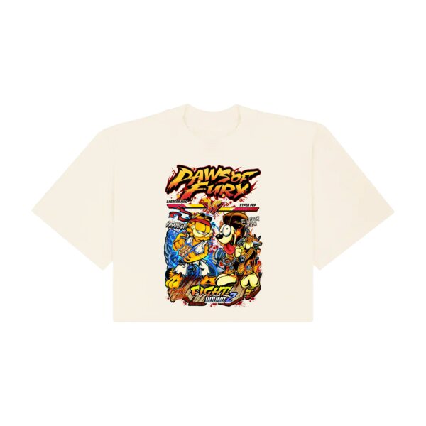 "GARFIELD VS ODIE" (PAWS OF FURY) - CROP TEE