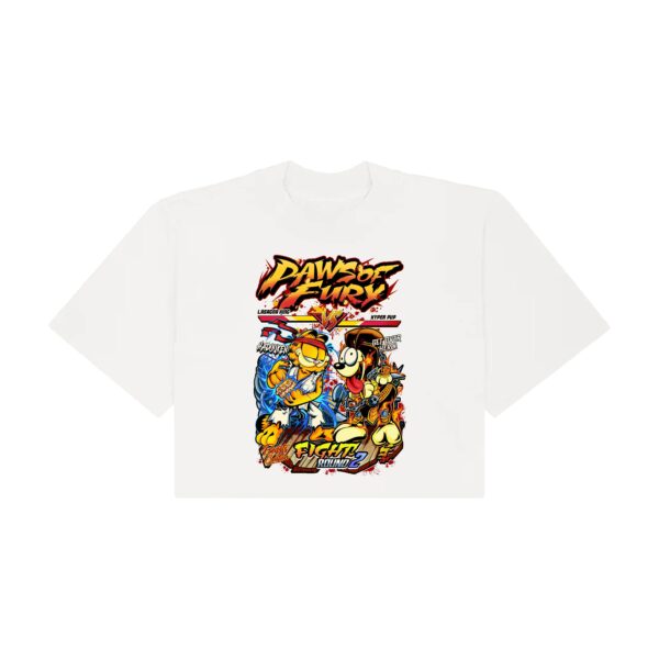 "GARFIELD VS ODIE" (PAWS OF FURY) - CROP TEE
