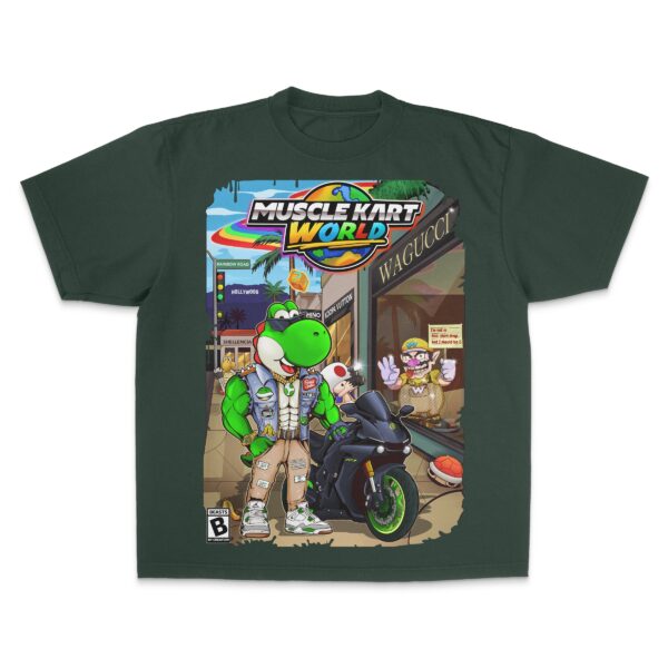 "GREEN DINO" (MUSCLE KART) - UNISEX TEE