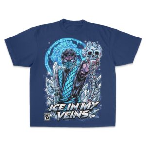 ICEINMYVEINS-TSHIRT-NAVY "ICE IN MY VEINS" - UNISEX TEE