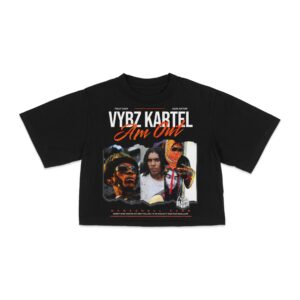 "AM OUT" (VYBZ KARTEL) - CROP TEE