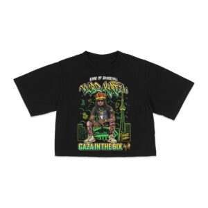 "GAZA IN THE 6IX" (VYBZ KARTEL) - CROP TEE