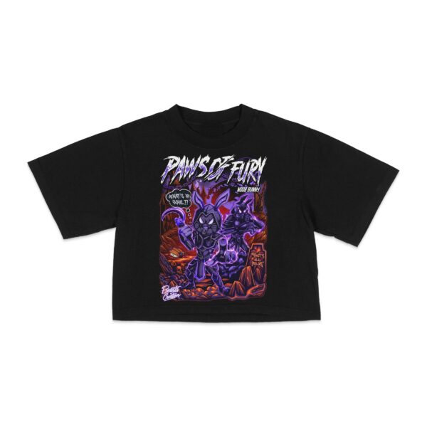 "NOOB BUNNY" (PAWS OF FURY) - CROP TEE