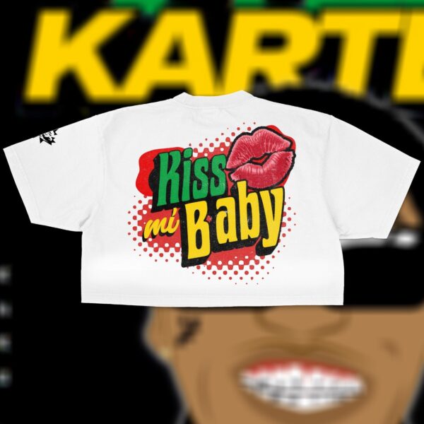 "KISS MI BABY" (VYBZ KARTEL) - CROP TEE