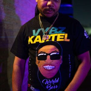 VYBZ KARTEL "KISS MI BABY" PREMIUM" UNISEX TEE IN BLACK image 3